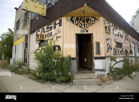 Abandoned buildings and businesses, Brightmoor neighborhood, Detroit, Michigan Stock Photo - Alamy