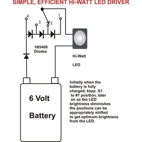 Simplest, Efficient 1 Watt LED Driver Circuit | Circuit Diagram Centre