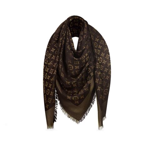 Louis Vuitton Classic Monogram Scarf Scarves Silk Brown ref.61499 - Joli Closet