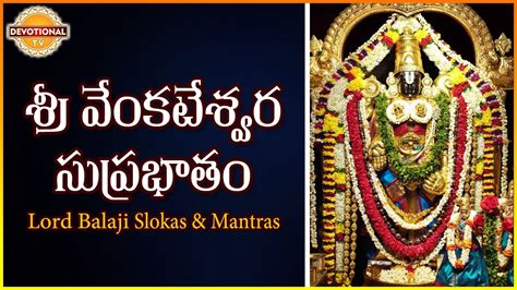 Sri Venkateswara Suprabhatam | Lord Balaji Telugu Slokas and Mantras ...