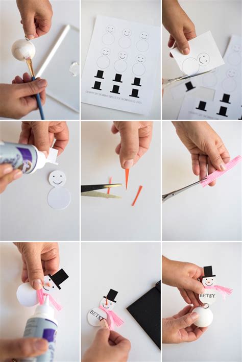 Snowman Place Cards DIY