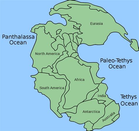 Panthalassa - Wikipedia | Pangaea puzzle, Pangaea, Continental drift