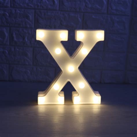 Large LED Light Up Alphabet Letters Plastic Numbers Standing Party ...