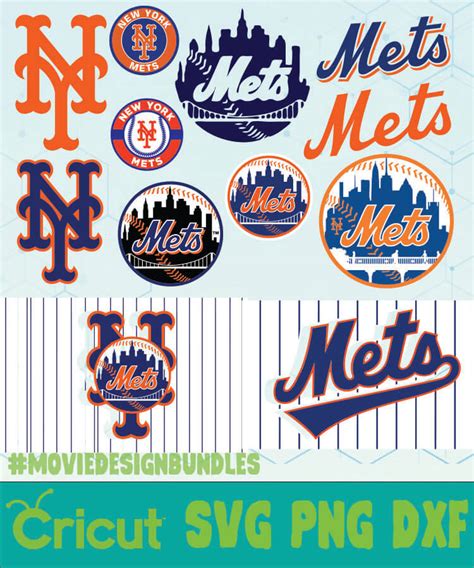 NEW YORK METS MLB BUNDLE LOGO SVG, PNG, DXF - Movie Design Bundles