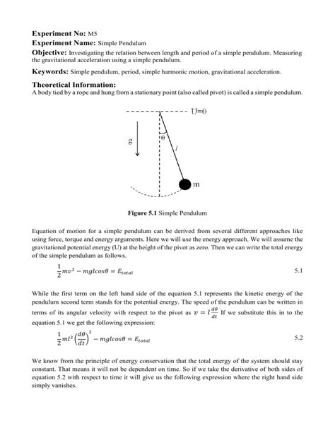 simple pendulum experiment