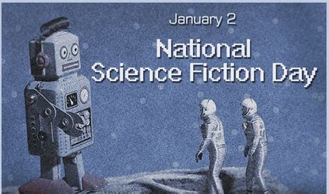 an advertisement for the national science fiction day