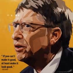 Bill Gates Pop Art Poster by Keetatat Sitthiket- Infamous Inspiration