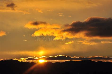 Silhouette Of Mountains During Sunset Picture. Image: 109909673