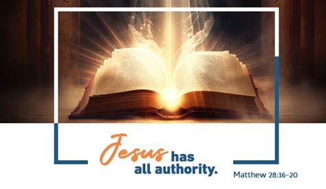 Matthew 28:16-20 | Jesus Has All Authority. - Trinity Baptist Texarkana