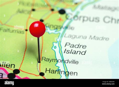 Raymondville pinned on a map of Texas, USA Stock Photo - Alamy