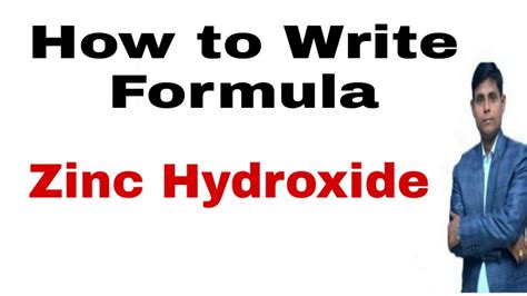 How to Write Molecular formula zinc Hydroxide | Chemical formula zinc Hydroxide - YouTube