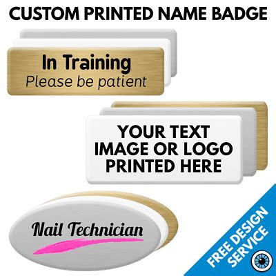 Custom Printed Metal Name Badges • Bespoke Full Colour Personalised Photo Image | eBay in 2020 ...