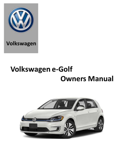 2018 Volkswagen e-Golf Owners Manual