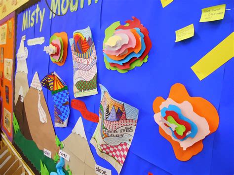 Bricks & Wood- School Art Activities: Colourful Mountain Contour Maps