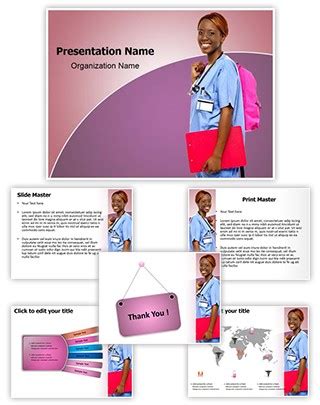 Nursing Education PowerPoint Presentation Template With Editable Charts