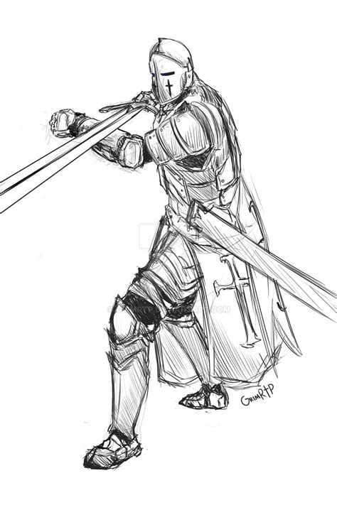 Knight Sketch by GrimRtP on DeviantArt