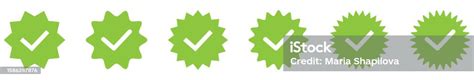 Green Verified Badge Icons Stock Illustration - Download Image Now - Accuracy, Agreement, Award ...