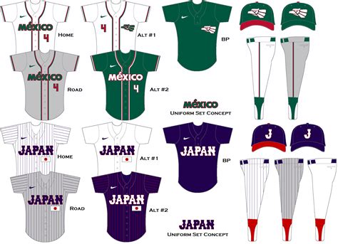 International Baseball Concepts - Mexico & Japan | Mlb uniforms ...