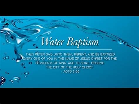 The Truth About Water Baptism Bible Study - YouTube