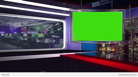 News TV Studio Set 62 - Virtual Background Loop Stock video footage ...