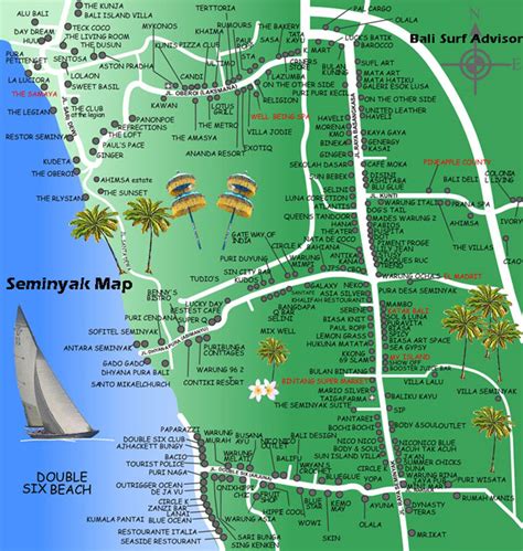 Detail Seminyak Bali Map and Attractions | Bali Weather Forecast and ...