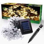 LE® Solar Flower Fairy String Lights 50 LEDs 16.5ft , Waterproof, Warm White, Portable, Blossom ...