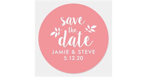 Personalized Save the Date Stickers | Zazzle.co.uk