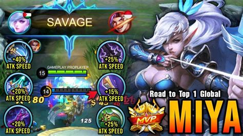 (TRY THIS) Miya Full ATK Speed Build = SAVAGE!! - Road to Top 1 Global ...