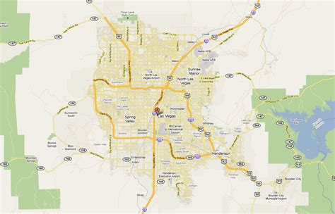 Las Vegas Map For Tourist - TravelsFinders.Com