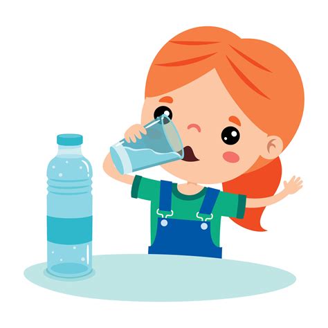 Cartoon Drawing Of Drinking Water 26782223 Vector Art at Vecteezy