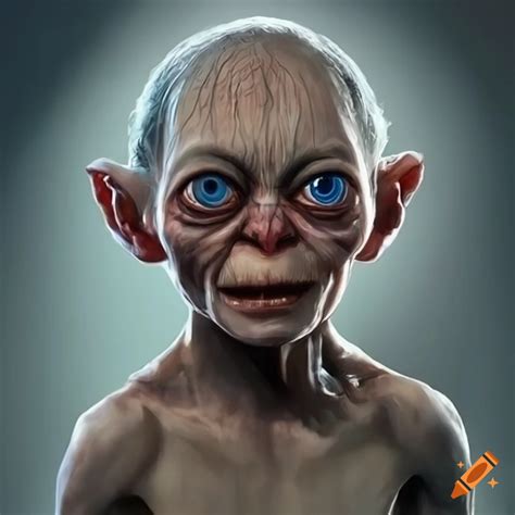 Realistic portrayal of gollum from lord of the rings on Craiyon