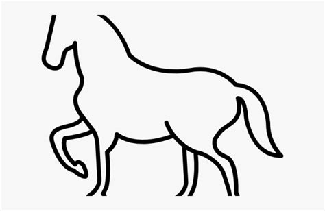 Transparent Knight On Horse Clipart Black And White - Cartoon Horse Black And White, HD Png ...