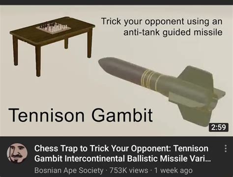 Tennison Gambit Chess Trap to Trick Your Opponent: Tennison Gambit Intercontinental Ballistic ...