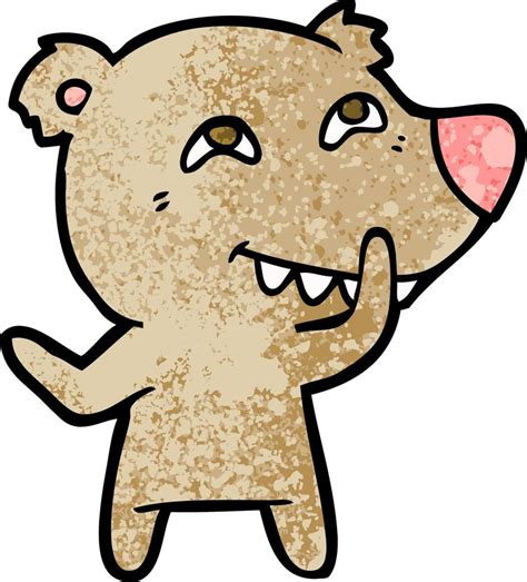 cartoon bear showing teeth 12368463 Vector Art at Vecteezy