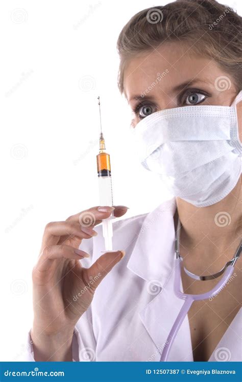 The nurse with syringe stock image. Image of nurses, antidote - 12507387