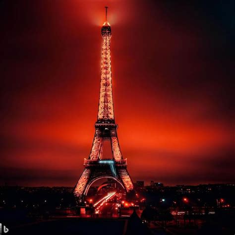 Premium AI Image | The Eiffel Tower at night