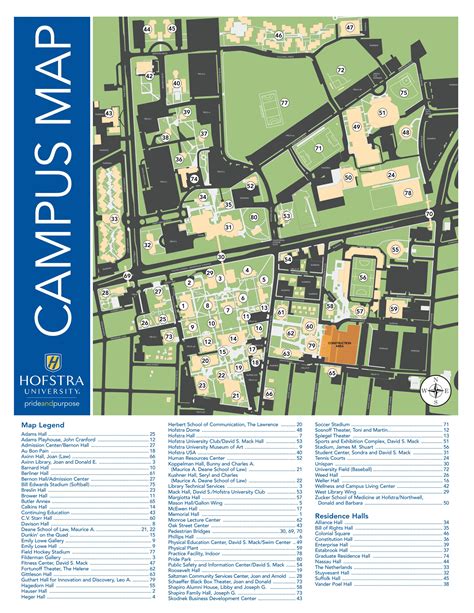 Hofstra University Campus Map with Legend by Hofstra University - Issuu