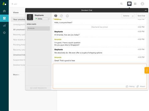 Zendesk Chat App Integration with Zendesk Support