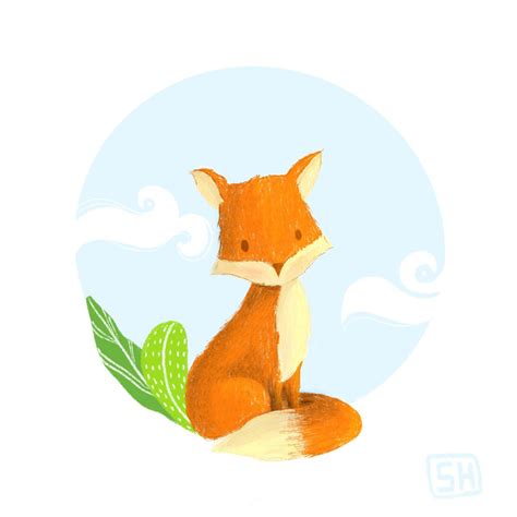 Cute FOX illustration by Shokoufeh Pakdaman on Dribbble