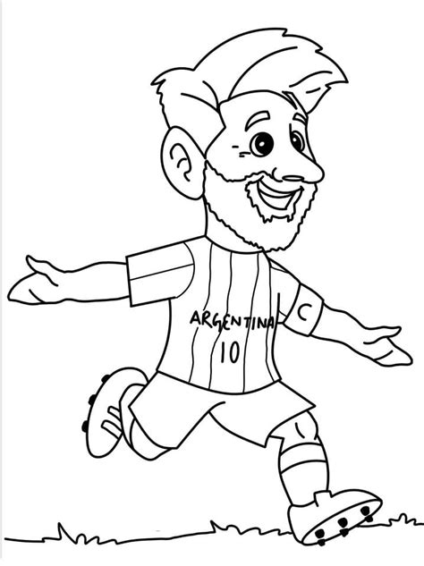 Messi Coloring Pages In Messi Cute Easy Drawings Messi Drawing | The ...