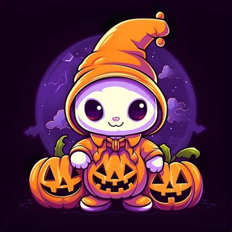 Premium AI Image | cute mascot character for halloween event mascot illustration profile photo