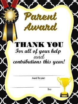 End of the Year PARENT AWARD and Room Mom Award *UPDATED* | Parent award, Parents appreciation ...