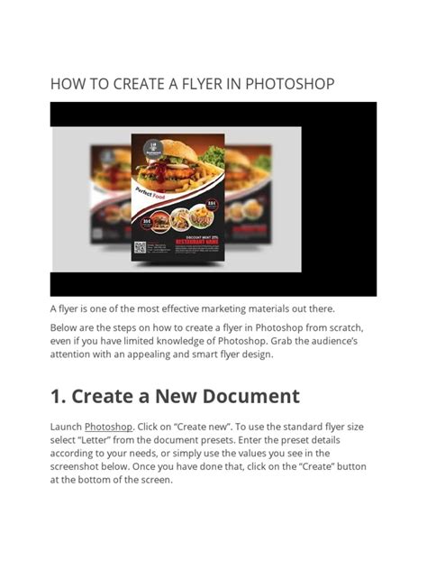 Create A Flyer in Photoshop | PDF | Adobe Photoshop | Keyboard Shortcut