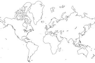 Blank World Map - no borders | Jason Rhode | Flickr