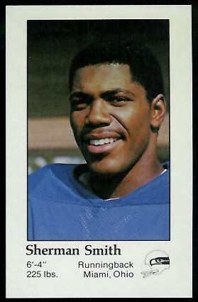 Sherman Smith - 1979 Seahawks Police #14 - Vintage Football Card Gallery