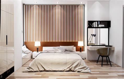 25 Beautiful Examples Of Bedroom Accent Walls That Use Slats To Look Awesome