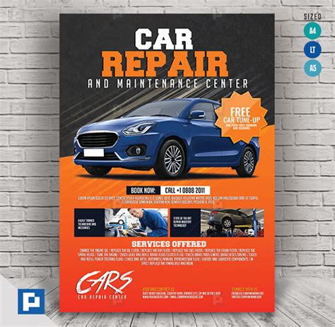 Car Repair Flyer - PSDPixel