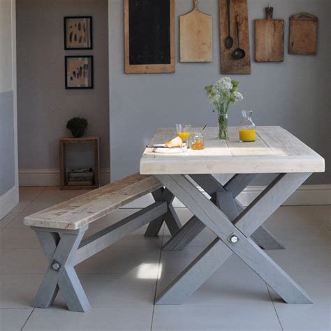 reclaimed timber refectory dining table by home barn | notonthehighstreet.com