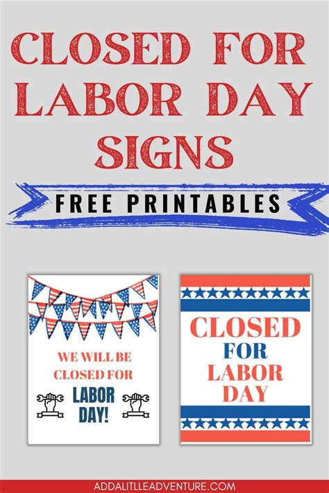 Closed Labor Day 2024 Free Printable Signs Printable - Ola Lauryn