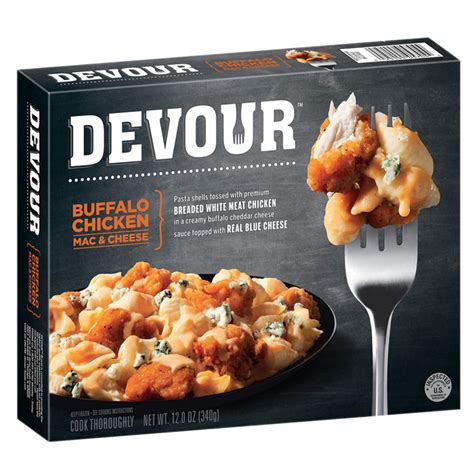 Devour Frozen Buffalo Style Chicken Mac & Cheese Meal 12oz : Quick Meals fast delivery by App or ...